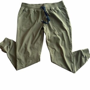 ZYIA Active Olive Green Women's Joggers Elastic Waistband w/Tie Front Pockets